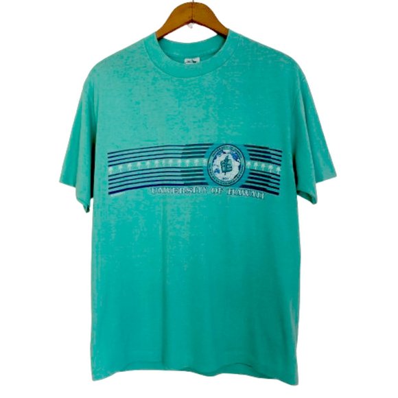 Vintage 80s University of Hawaii Single Stitch Design Tees 50/50 USA - Picture 1 of 15